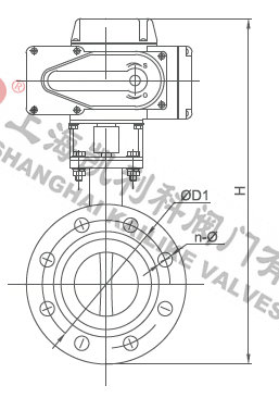 D941X電動(dòng)法蘭軟密封蝶閥外形結(jié)構(gòu)圖